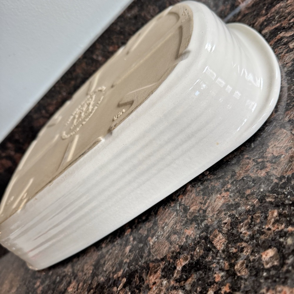 Pampered Chef Family Heritage Stoneware Rectangular Baker Vanilla Glaze 9.5x14 - Picture 5 of 5